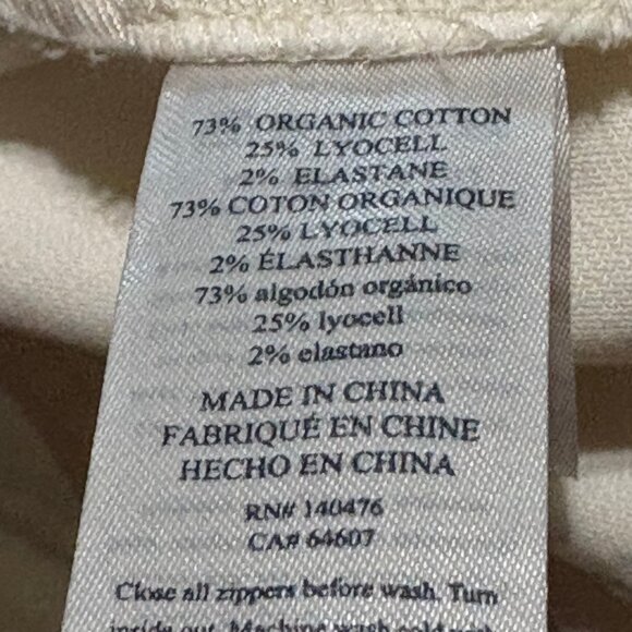 FAHERTY Stretch Cord Wide Leg Pants Size 30 Egret Corduroy High Rise - Picture 14 of 15